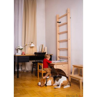 65. Klimmzugleiter aus Holz mit Schreibtischbank K 112