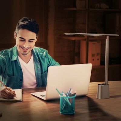 21. Baseus Smart Eye kabellose LED-Schreibtischlampe mit Akku 2200 mAh grau (DGZG-0G)