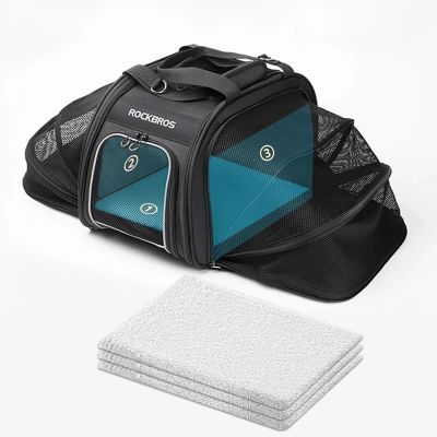 6. Rockbros 30140028001 Transport-Fahrradtasche für Katzen und Hunde – Schwarz