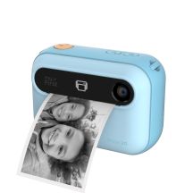 Insta 20 Sofortbildkamera für Kinder mit Drucker und Etikettendruckfunktion, 3" Full HD IPS-Bildschirm und Dual-16-MP-Objektiv (blau)