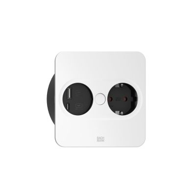 Bachmann 946.015 Steckdose Typ E + USB A + USB C Edelstahl