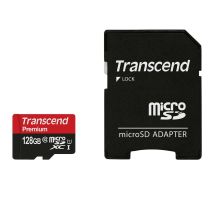 128 GB Transcend SDXC UHS1 microSD-Karte mit Adapter