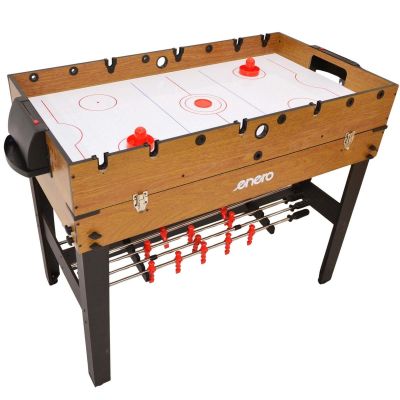 26. 3-in-1-Holztisch für Fußball, Billard und mit Luftanschluss, 121 x 61 x 81 cm