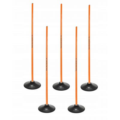 Slalom-Hindernisparcours 160cm Stäbe + Sockel 1,5kg Orange 100866