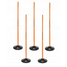 Slalom-Hindernisparcours 160cm Stäbe + Sockel 1,5kg Orange 100866
