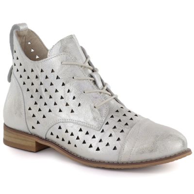 2. Plateau-Arbeitsstiefel mit Verzierung Potocki W WOL106B Weiß