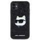 3. Karl Lagerfeld KLHCN61G2CPK iPhone 11 / Xr 6,1" schwarz/schwarzes Hartschalenetui mit glitzerndem Choupette-Patch
