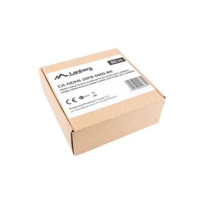 7. LANBERG HDMI-KABEL M/M V2.0 80M OPTISCH AOC CA-HDMI-20FB-0800-BK