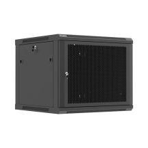 Lanberg 19" 9U 600x600 schwarzer Wandschrank mit perforierten Türen (flach verpackt)