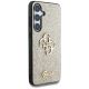 4. Guess Fixed Glitter Big 4G Metal Logo Hülle für Samsung Galaxy S25 gold