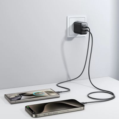 10. Joyroom JR-TCF13 Netzwerkladegerät USB-C / USB-A 25W SFC / PPS / PD - Schwarz