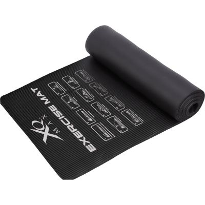6. Yogamatte NBR Schwarz 10 mm 183 x 58 cm XQMAX