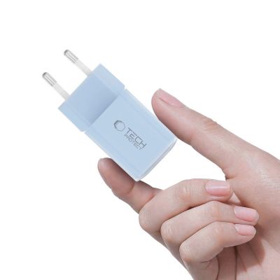 5. Tech-Protect NCM33W 2-Port PD33W/QC3.0 Wandladegerät - blau