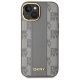3. DKNY Leather Checkered Mono Pattern MagSafe-Hülle für iPhone 15 Plus – Beige