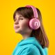 3. Niceboy HIVE Kinder-Headset, pink, mit Stirnband, für Anrufe/Musik/Sport/Alltag