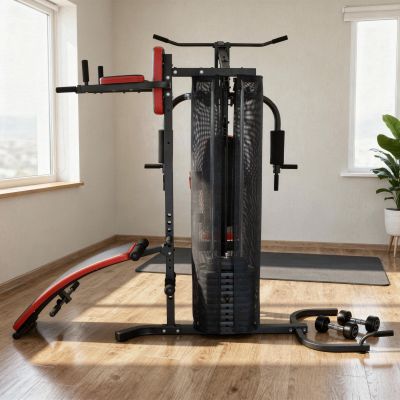 44. Multigym PRO BMG 4700 Bank mit Gewichtsstapel 66kg