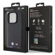 8. BMW BMHCP15L22PTDK iPhone 15 Pro 6,1" schwarz/schwarzer Lederstempel Tricolor