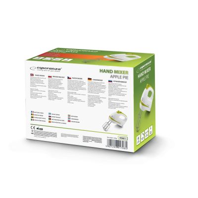 11. Esperanza Apple Pie Handmixer EKM011 (400W; weiß)
