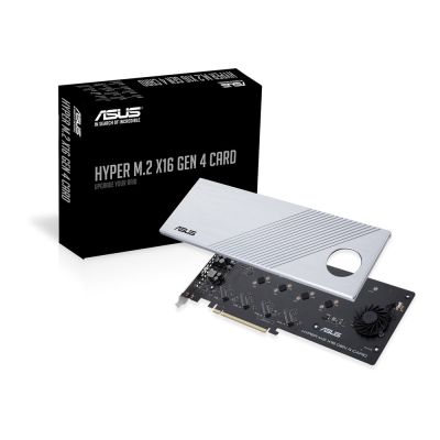 9. ASUS Hyper M.2 PCIe 4.0 x16 Controllerkarte, 4x M.2 NVMe (2242/2260/2280/22110) GEN 4