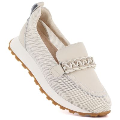 2. Potocki W WOL100B isolierte flache Stiefel, beige