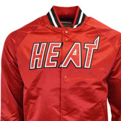 3. Mitchell & Ness Herren-Leichtsatinjacke NBA Miami Heat