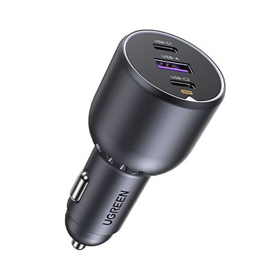 4. Ugreen EC705 Kfz-Ladegerät 130 W, 2x USB-C, 1x USB-A – grau