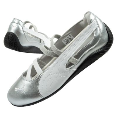 Puma Damen-Sportschuhe Speedcat Ballet silberne Ballerinas modisch