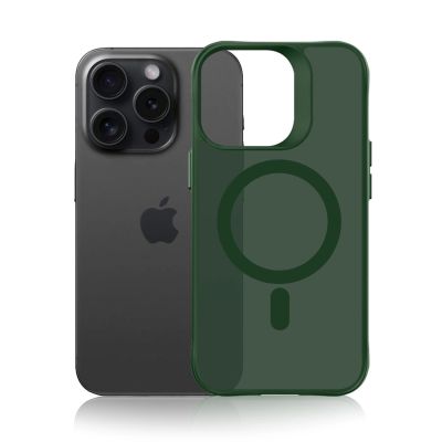 6. 3mk Smoke MagCase für iPhone 16 Pro Max - Grün-Transparent