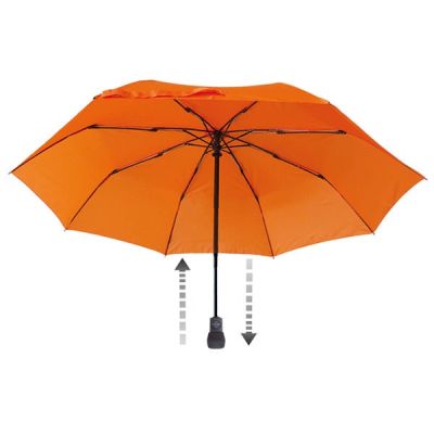2. EuroSCHIRM Light Trek Automatik-Regenschirm, orange, kompakt, aus Fiberglas und Polyester