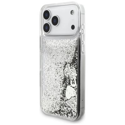 2. Guess Liq Hülle Glitter Charms für iPhone 17 Pro - Silber