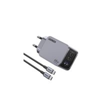 Ugreen Nexode Pro 25871 65W Wandladegerät, GaN, USB + 2x USB-C + 1,5m USB-C-Kabel