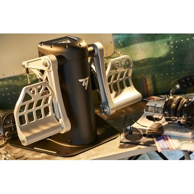 7. Thrustmaster TPR Rudder Schwarz, Silber USB Flugsimulation Analog PC