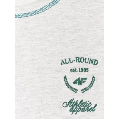 6. Oversize-T-Shirt für Damen mit Print, Größe 4F 4FRSS25TTSHF2979-26M