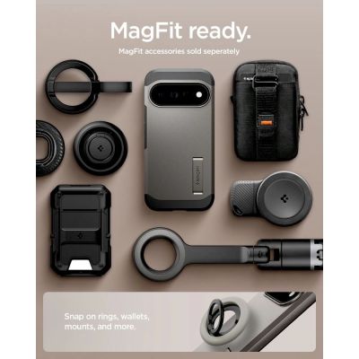 13. Spigen Tough Armor Mag MagSafe Hülle für Google Pixel 11 Pro XL – Dunkelgrau