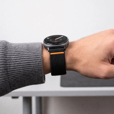 5. Tech-Protect Nylon-Armband mit Verschluss für Samsung Galaxy Watch 40/44/46 mm – Schwarz