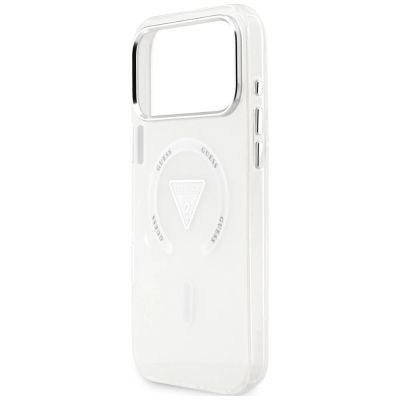 6. Guess IML Gradient Triangle Logo MagSafe Hülle für iPhone 18 Pro Max / 17 Pro Max – transparent