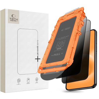 Gehärtetes Sichtschutzglas Tech-Protect Quick Set Spy+ 2-Pack für Samsung Galaxy A18 4G / 5G