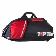 TOP TEN Sporttasche mit Rucksackfunktion 70 x 35 cm TOR-P2 MMA Schwarz und Rot