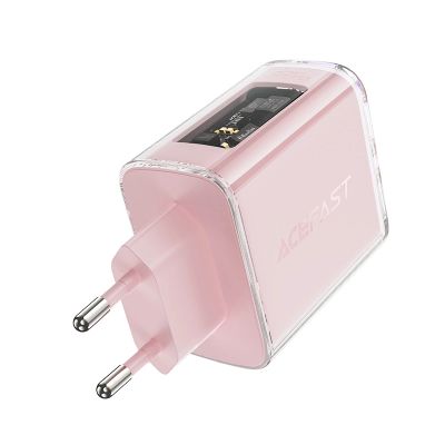 10. Acefast Ladegerät GaN 65W 3 Ports (1xUSB, 2xUSB C) rosa (A45)