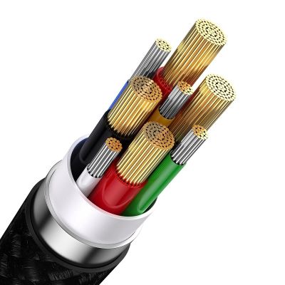 6. Baseus Flash Series II USB Typ C / USB Typ A Kabel - USB Typ C / Lightning / Micro USB 100 W 1,2 m schwarz (CASS030101)