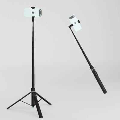 8. Selfie-Stick Wozinsky WRZP1 mit automatisch ausfahrbaren Beinen, Stativfunktion, 1,7m - schwarz