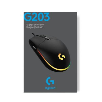 10. Logitech G203 Lightsync Maus