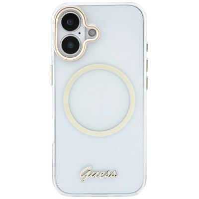 3. Guess IML Script Metal MagSafe Hülle für iPhone 17 - Transparent