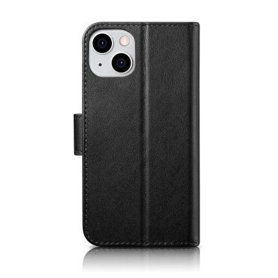 2. iCarer Wallet Case 2in1 Cover iPhone 14 Plus Anti-RFID Leder Flip Case Schwarz (WMI14220727-BK)