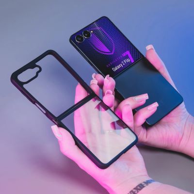 4. 3mk Satin Armor Case+ für Samsung Galaxy Z Flip 7 - Transparent Schwarz