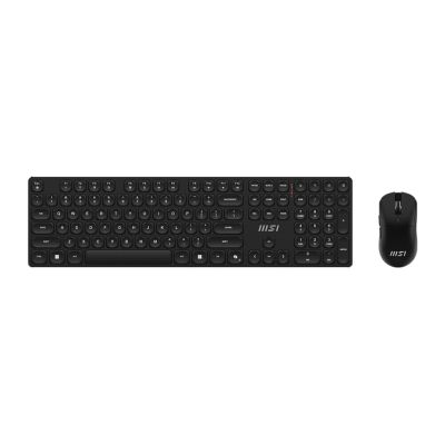MSI FORGE K210 Kabelloses Set mit Tastatur und Maus (inkl. USB-Anschluss) – Heim-/Büro-Set, Schwarz