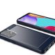 3. Carbon Case Flexibel Handyhülle TPU Schutzhülle für Samsung Galaxy A72 4G blau