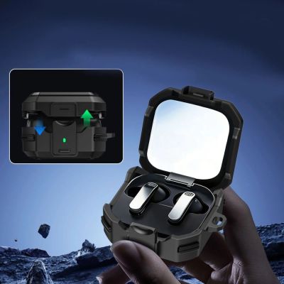 5. Tech-Protect Carbonox MagSafe Hülle für Samsung Galaxy Buds 4 / 4 Pro – Schwarz