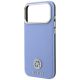 6. Guess MagSafe Hülle mit genarbtem, rundem Strass-Logo für iPhone 18 Pro Max / 17 Pro Max – Blau