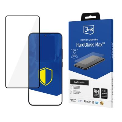 Verstärktes, gehärtetes Vollbildschirm-Glas 3MK HardGlass Max Schwarz für Xiaomi 15